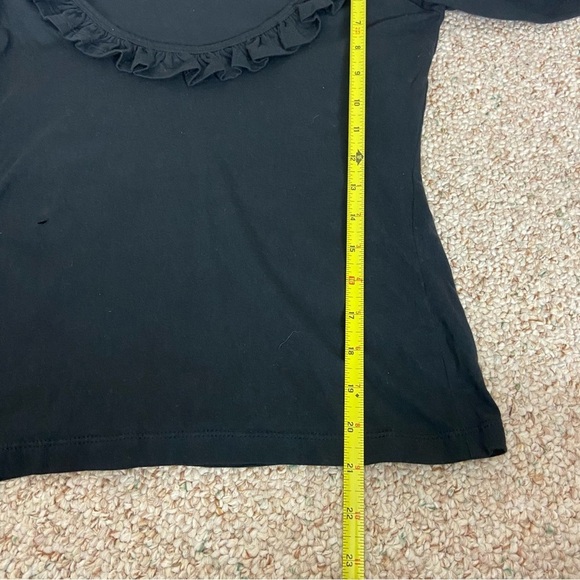 Caroline constant Kenzie ruffle trim top black 17030 - Picture 9 of 13